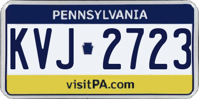 PA license plate KVJ2723
