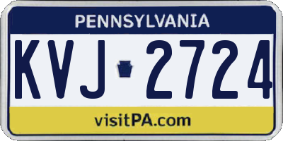 PA license plate KVJ2724