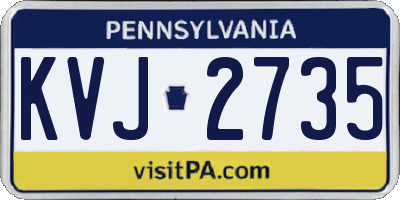PA license plate KVJ2735
