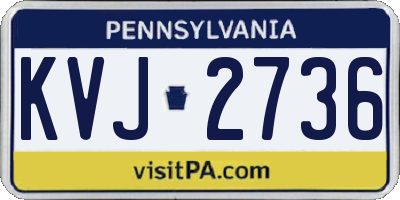 PA license plate KVJ2736