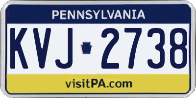 PA license plate KVJ2738
