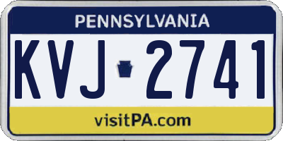 PA license plate KVJ2741