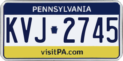 PA license plate KVJ2745