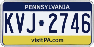 PA license plate KVJ2746