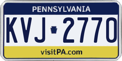 PA license plate KVJ2770