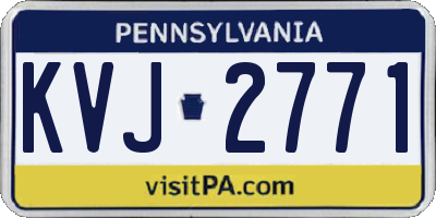PA license plate KVJ2771