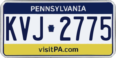 PA license plate KVJ2775