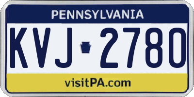 PA license plate KVJ2780