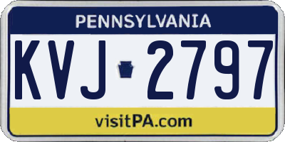 PA license plate KVJ2797