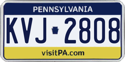 PA license plate KVJ2808