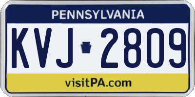 PA license plate KVJ2809