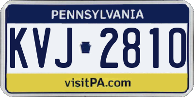 PA license plate KVJ2810