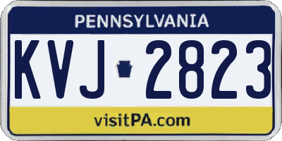 PA license plate KVJ2823