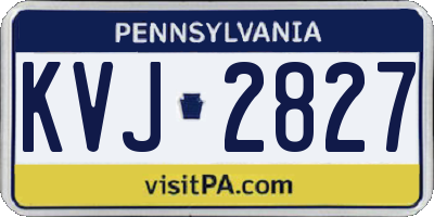 PA license plate KVJ2827