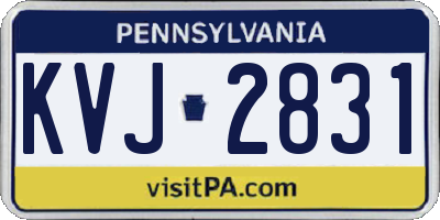 PA license plate KVJ2831