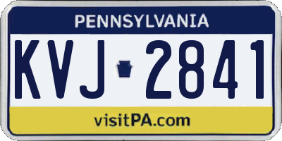PA license plate KVJ2841