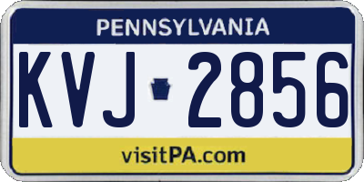 PA license plate KVJ2856