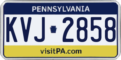 PA license plate KVJ2858