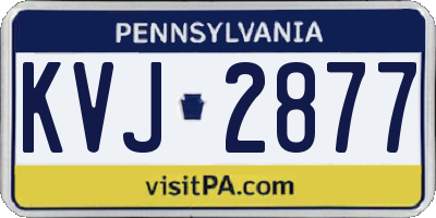 PA license plate KVJ2877