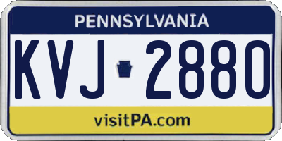 PA license plate KVJ2880