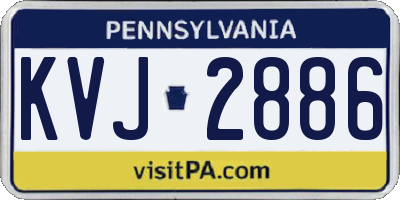 PA license plate KVJ2886
