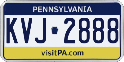 PA license plate KVJ2888