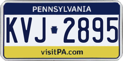 PA license plate KVJ2895