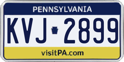 PA license plate KVJ2899