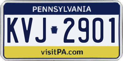 PA license plate KVJ2901