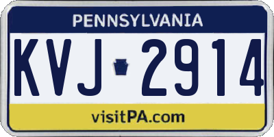 PA license plate KVJ2914