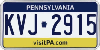 PA license plate KVJ2915