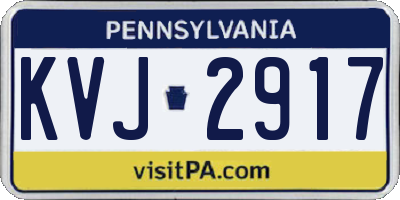 PA license plate KVJ2917