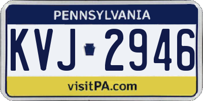 PA license plate KVJ2946