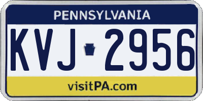 PA license plate KVJ2956