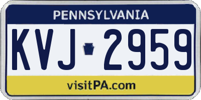 PA license plate KVJ2959