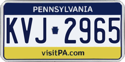 PA license plate KVJ2965