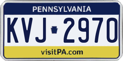 PA license plate KVJ2970