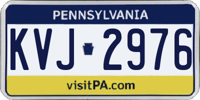 PA license plate KVJ2976