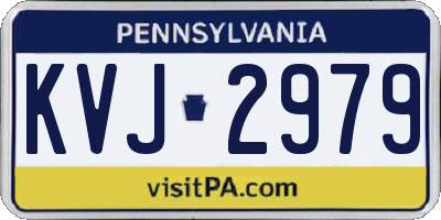 PA license plate KVJ2979