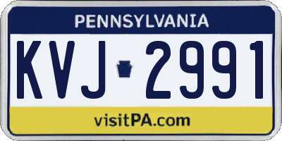 PA license plate KVJ2991