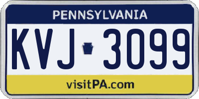 PA license plate KVJ3099