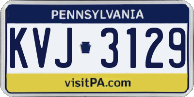 PA license plate KVJ3129