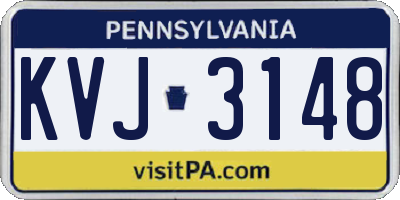 PA license plate KVJ3148