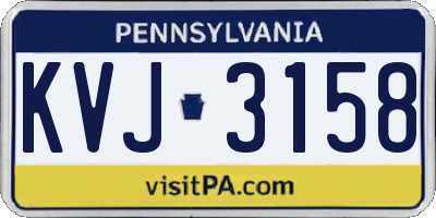 PA license plate KVJ3158