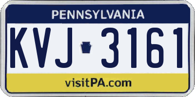 PA license plate KVJ3161