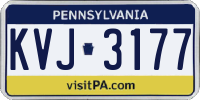 PA license plate KVJ3177