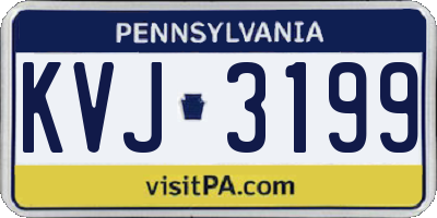 PA license plate KVJ3199