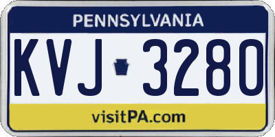 PA license plate KVJ3280