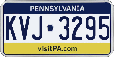 PA license plate KVJ3295