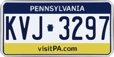 PA license plate KVJ3297